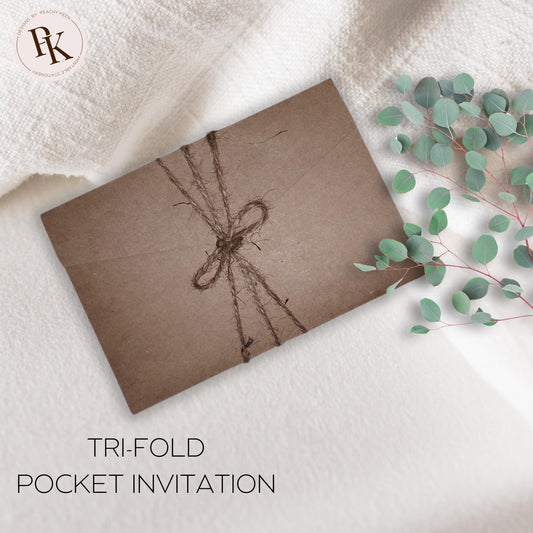 Pocketfold Wedding Invitation Trifold Wedding Invitation DIY Pocket Template Wedding Invitation Printable Pocketfold Invitation PDF