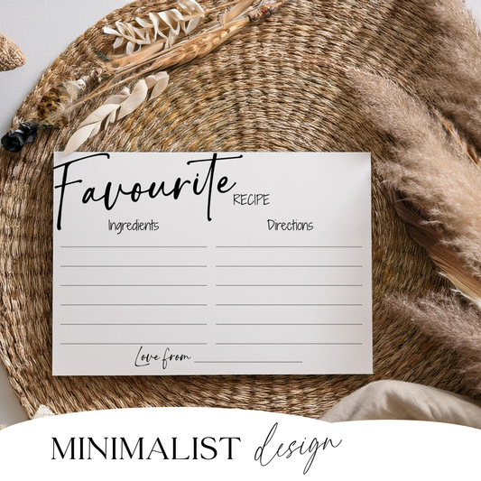 Recipe for a Good Marriage Card Template | Editable Wedding Advice Game