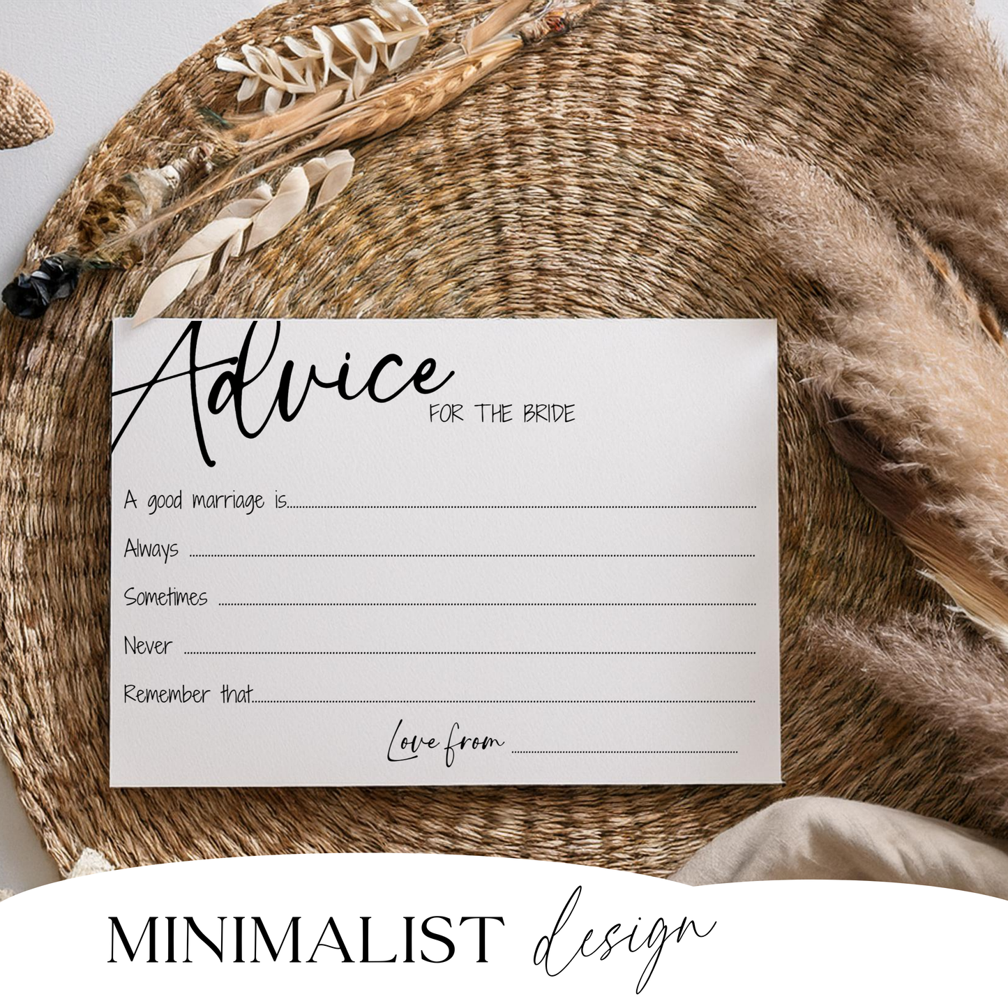 Advice for the Bride Cards Template | Editable Hen Party Game
