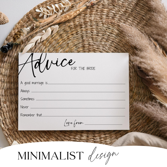 Advice for the Bride Cards Template | Editable Hen Party Game