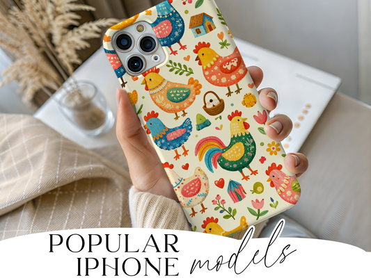Cute Chicken Phone Case – Cottagecore Farm Animal Aesthetic Case
