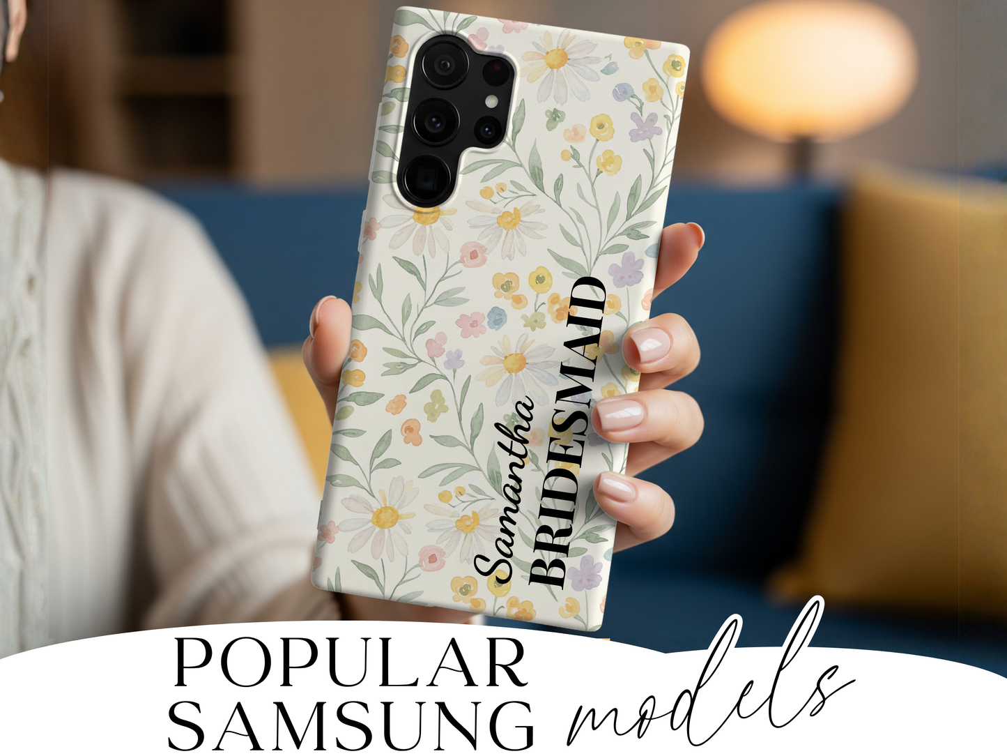 Wildflower Floral Samsung Case – Pastel Cottagecore Flower Phone Case, Aesthetic Floral Gift for Her