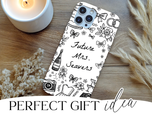 Personalised Bride iPhone Case – Future Mrs Custom Name Wedding Phone Case, Bridal Gift