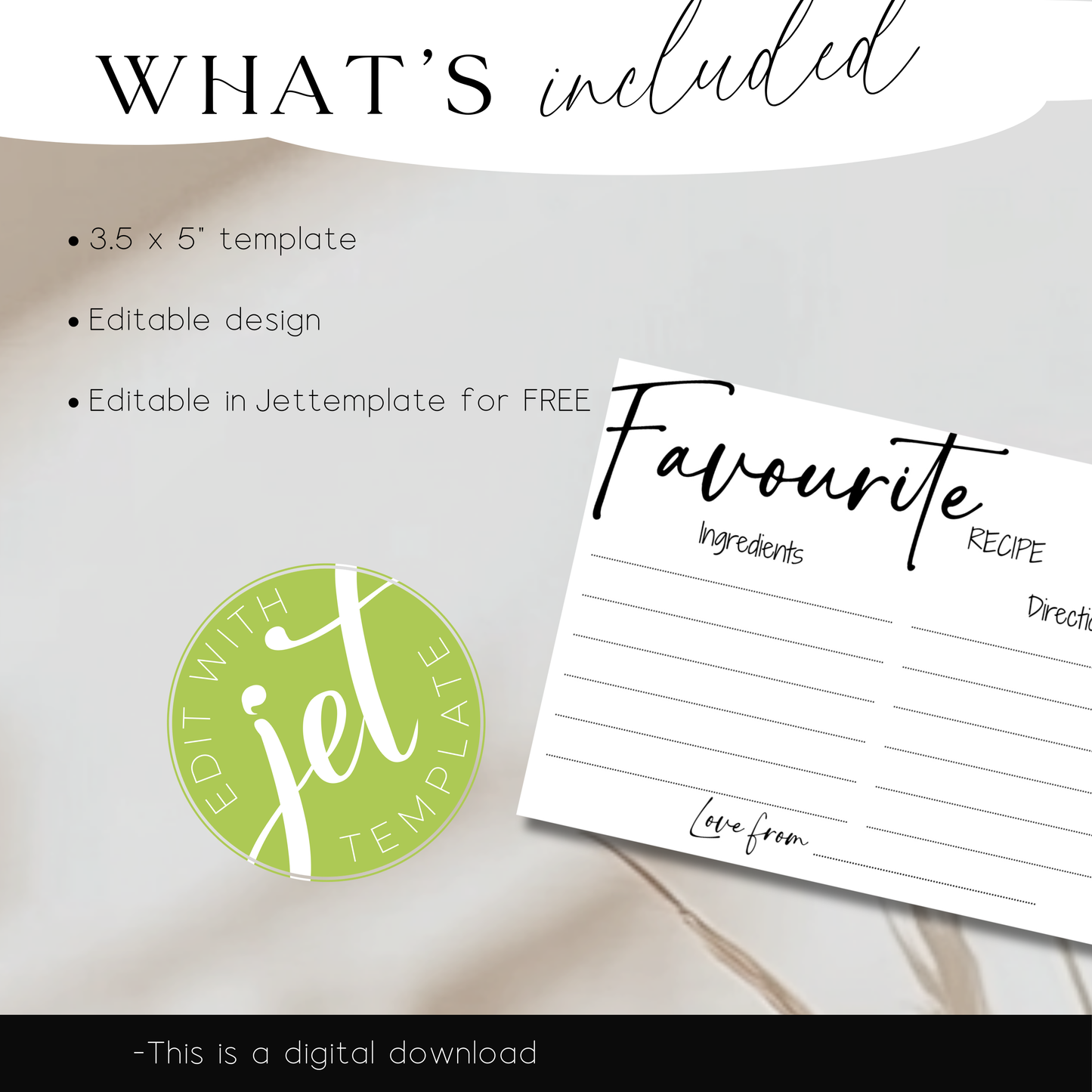 Recipe for a Good Marriage Card Template | Editable Wedding Advice Game