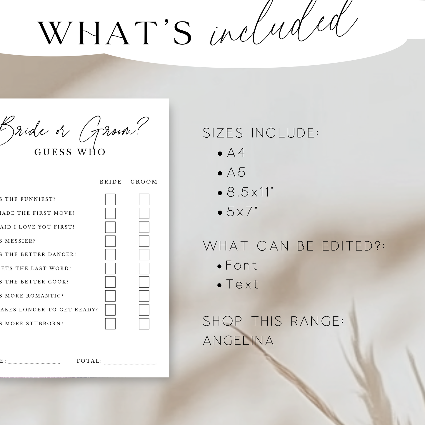 I Spy Wedding Game Printable | Editable Hen Do & Reception Activity