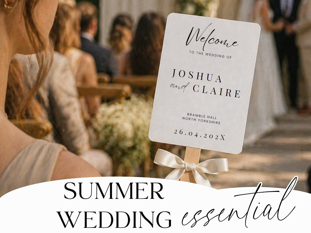 Summer wedding essential paddle fan program