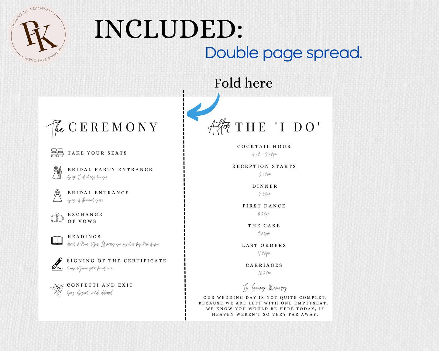 Printable Wedding Program Church Wedding Program Template Wedding Order Of Service Programme Editable Template Design For Order of Events