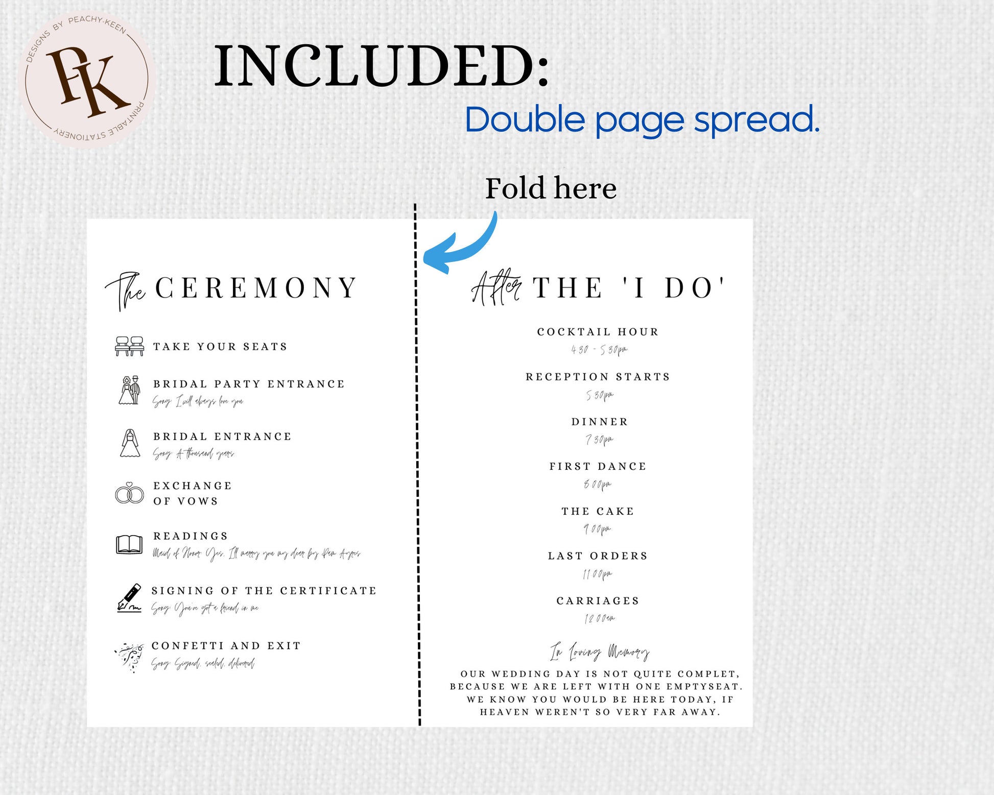 Printable Wedding Program Church Wedding Program Template Wedding Order Of Service Programme Editable Template Design For Order of Events