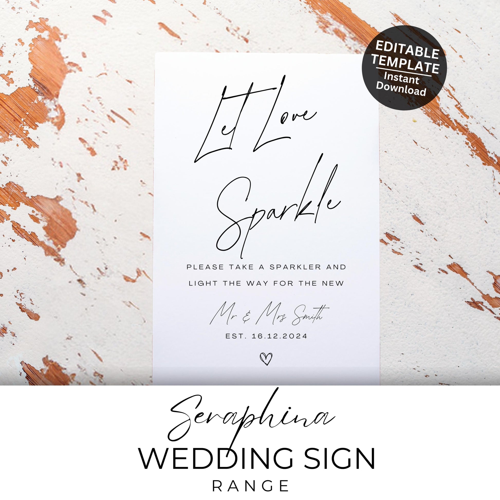 Let Love Sparkle Sign For Sparkler Send Off Sign For Wedding Sparkler Editable Template For Sparkler Sign Template For Wedding - Seraphina