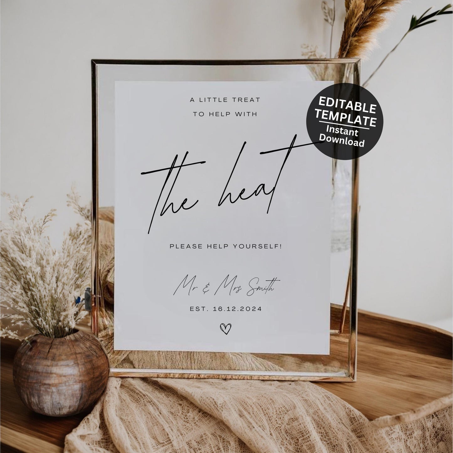 Wedding Fan Sign Editable Template Wedding Sign For Destination Wedding Fan Sign Printable Summer Wedding Fan Sign For Summer - Seraphina