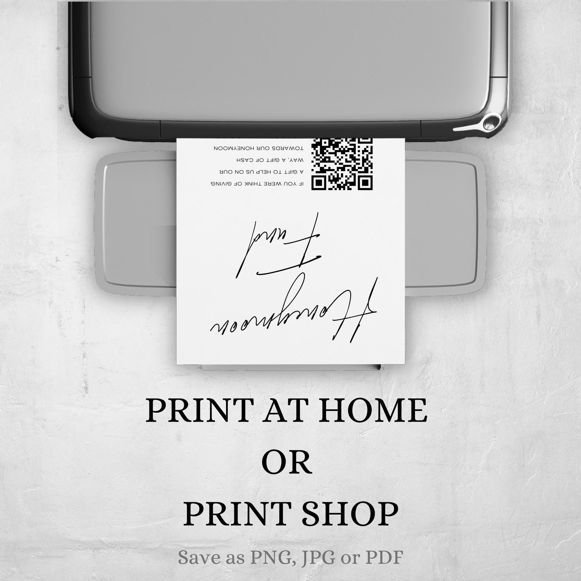 Honeymoon Fund Sign Printable Boho Wedding Gift Table Sign Editable Canva Template Digital Download, Wedding Decor Honeymoon Fund- Seraphina