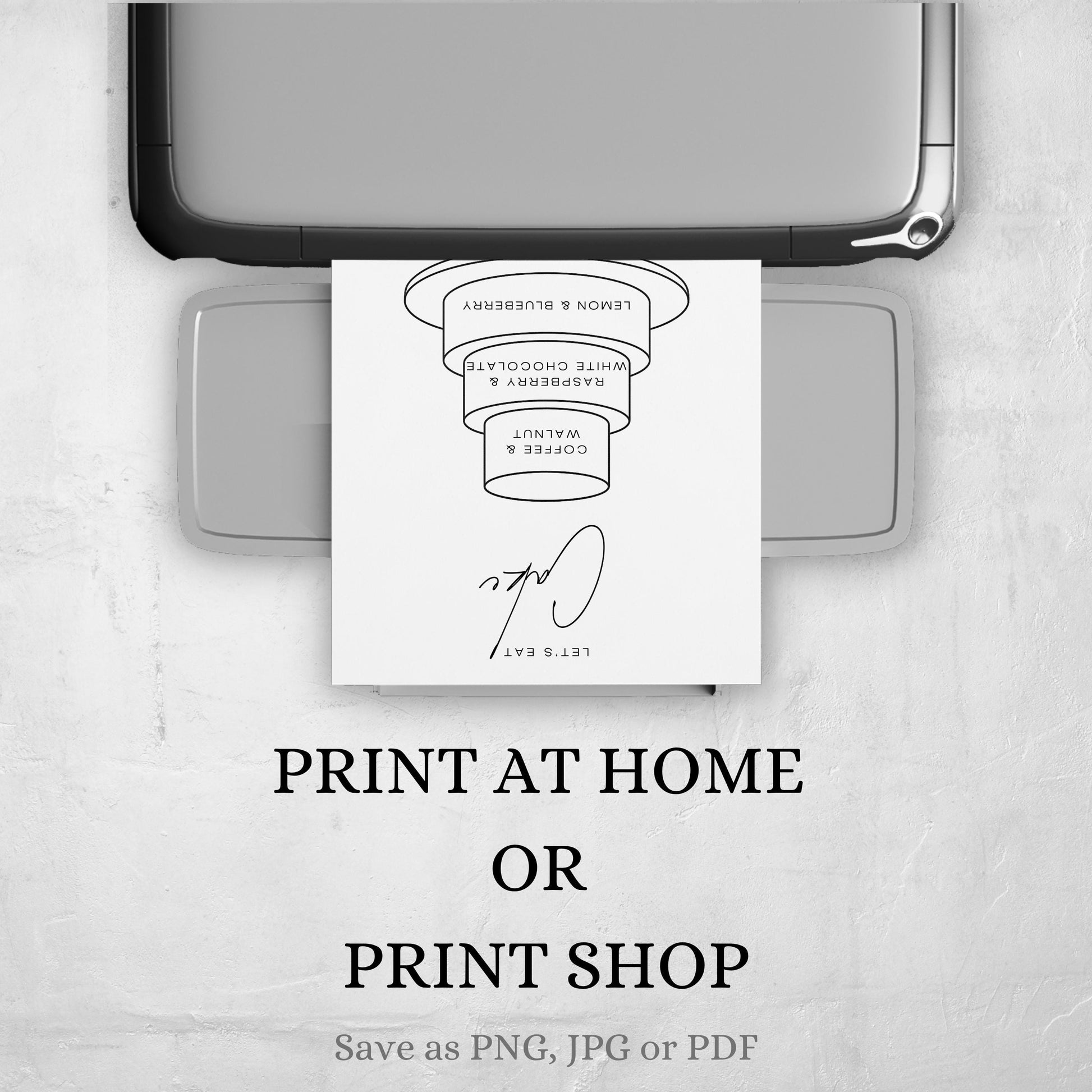 Wedding Cake Flavour Sign For Wedding Cake Sign For Wedding Favour Sign Cake Station Template Minimalist Wedding Cake Printable- Seraphina