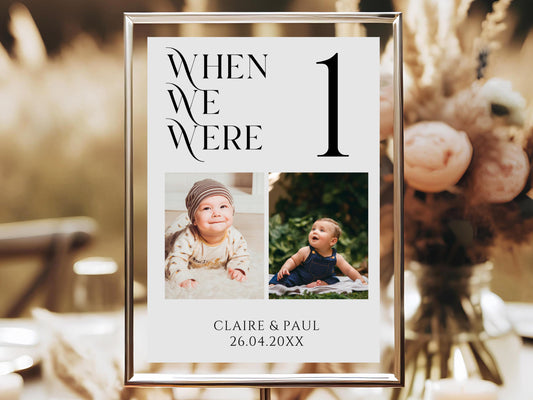 Wedding Table Number Card Printable – Modern Minimalist Editable Template (Canva)