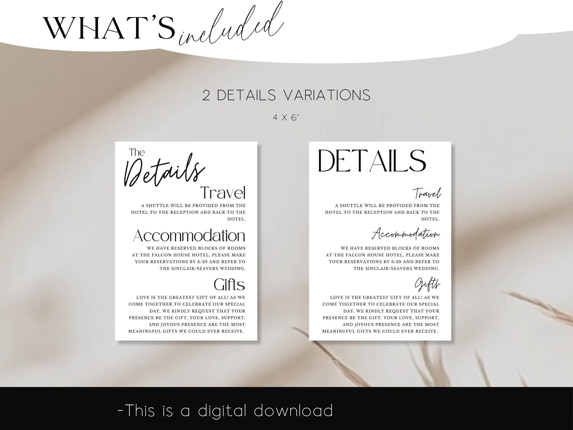 Printable Wedding Invitation with QR Code Minimalist Invite Suite Minimal Simple Editable Template -Jennifer