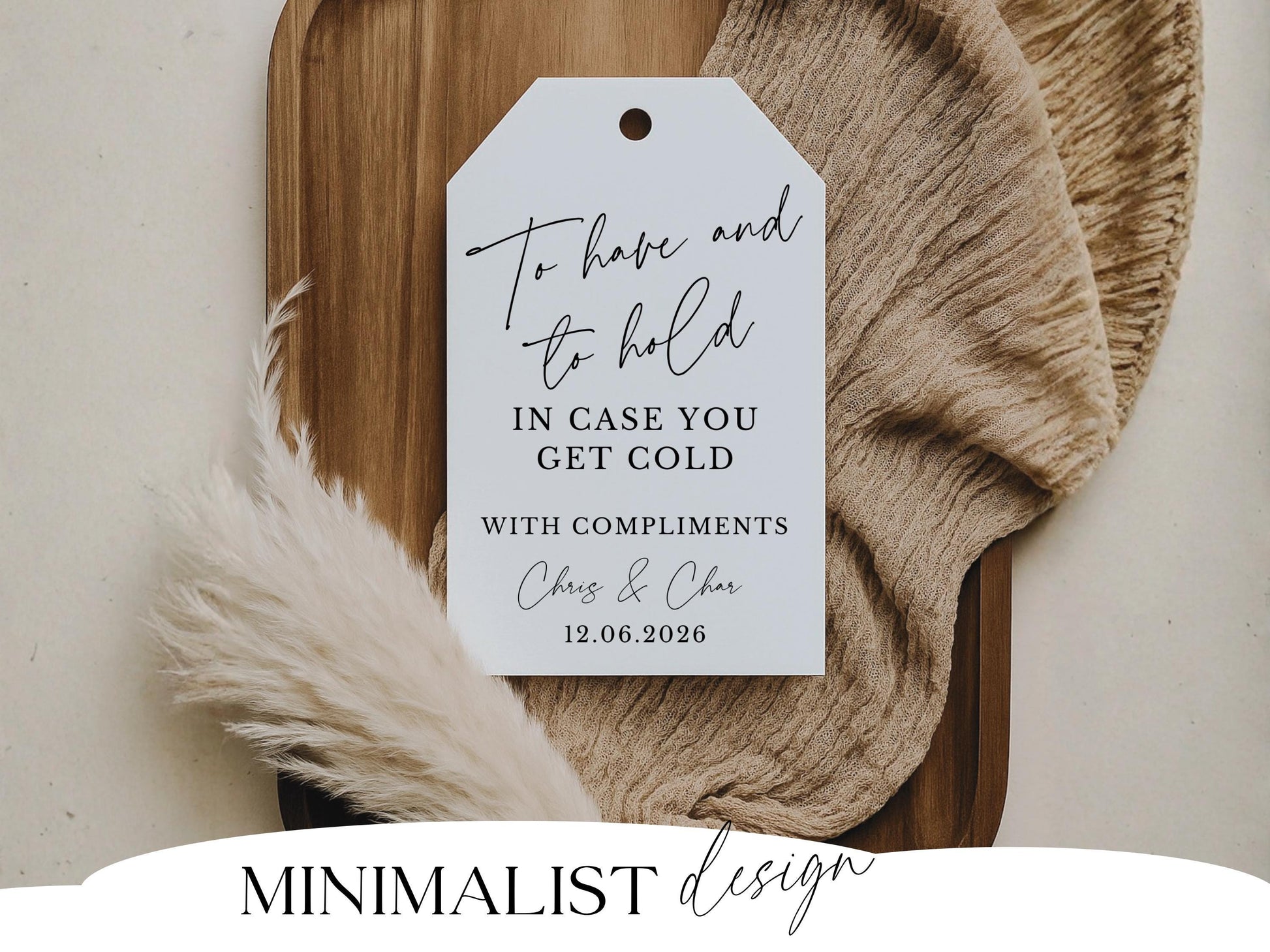 Minimalist Wedding Sign For Blanket Basket To have And To Hold - Angelina