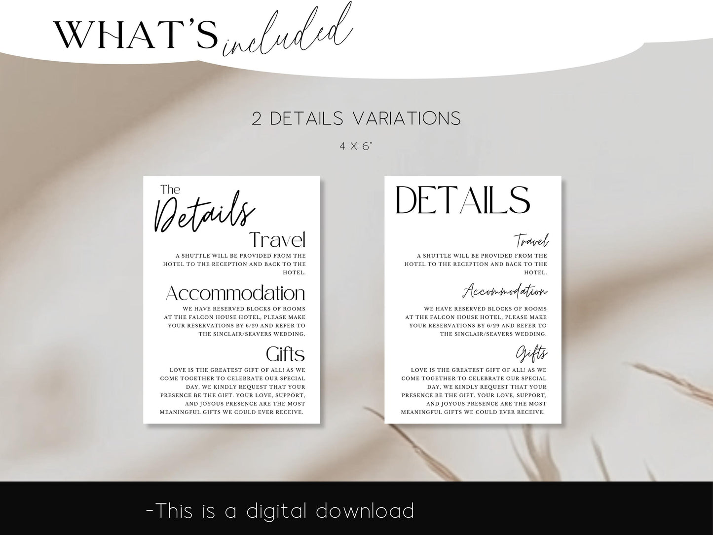 Minimalist Wedding Invitation Template – Editable Modern Invite (Canva)