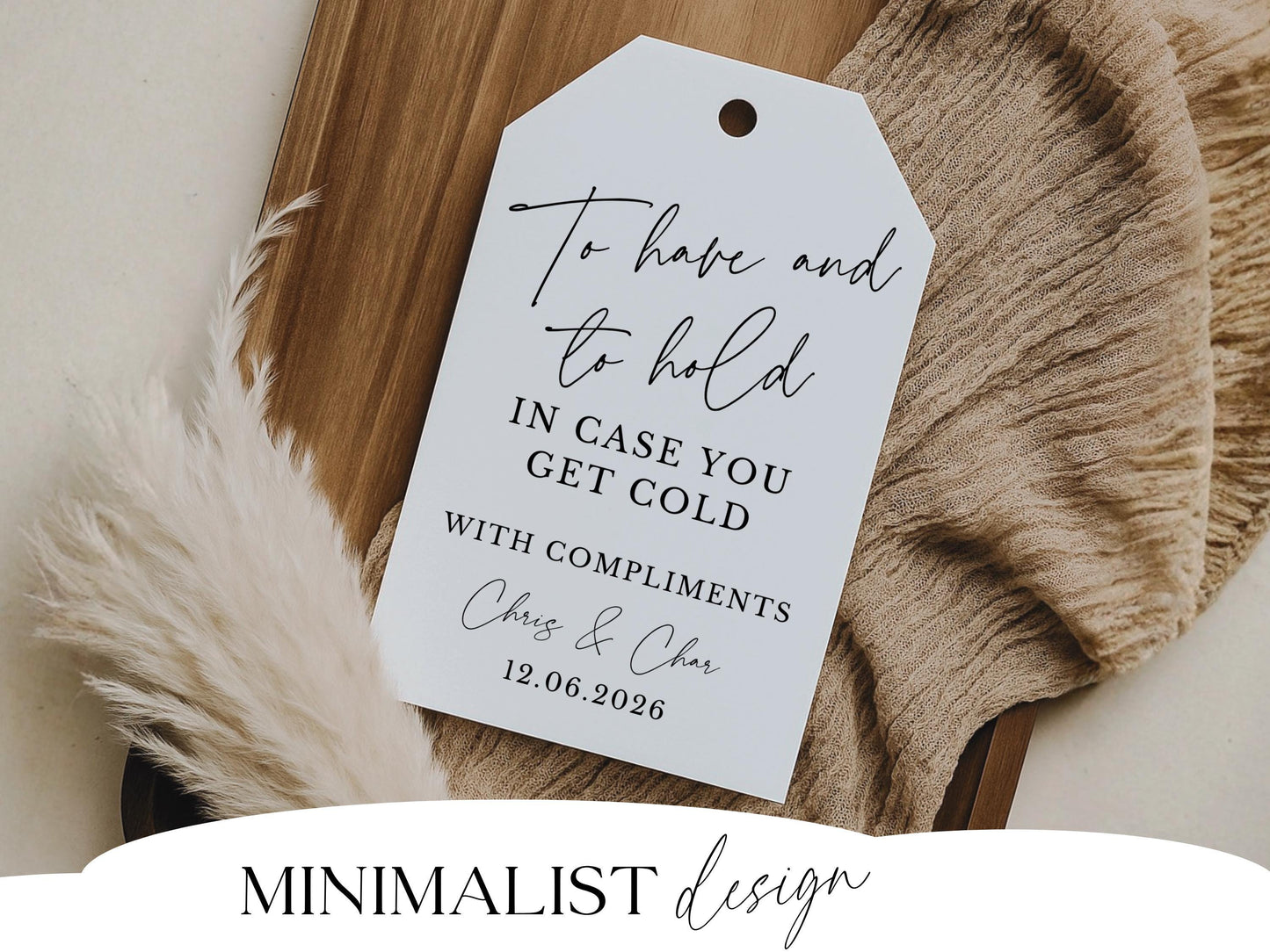 Minimalist Wedding Sign For Blanket Basket To have And To Hold - Angelina