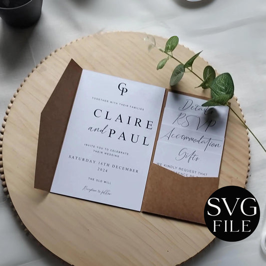 Trifold Wedding Invitation Trifold Template 