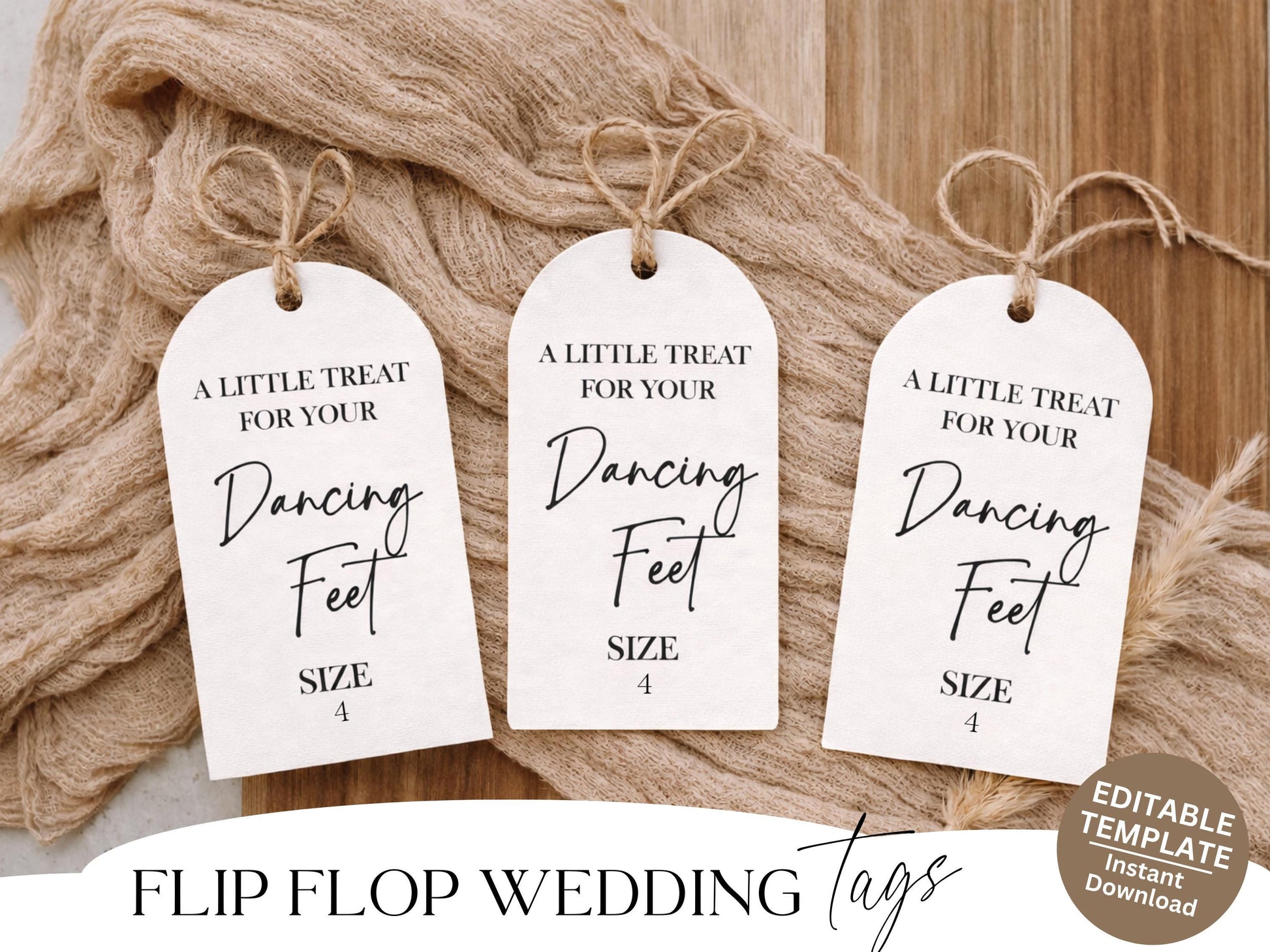 Wedding Flip Flop Tags Printable Treat For Your Dancing Feet Thong Tags For Minimalist Wedding Thong Tags Printable Flip Flop Tag