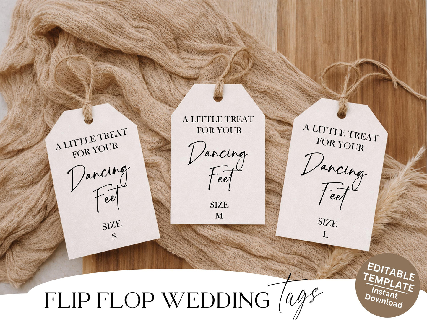 Wedding Flip Flop Tag Printable Treat For Your Dancing Feet Thong Tag Minimalist Wedding Thong Tag Printable Flip Flop Tag Editable Template