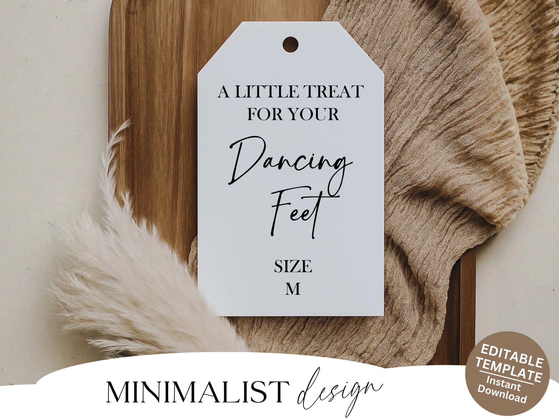 Wedding Flip Flop Tag Printable Treat For Your Dancing Feet Thong Tag Minimalist Wedding Thong Tag Printable Flip Flop Tag Editable Template