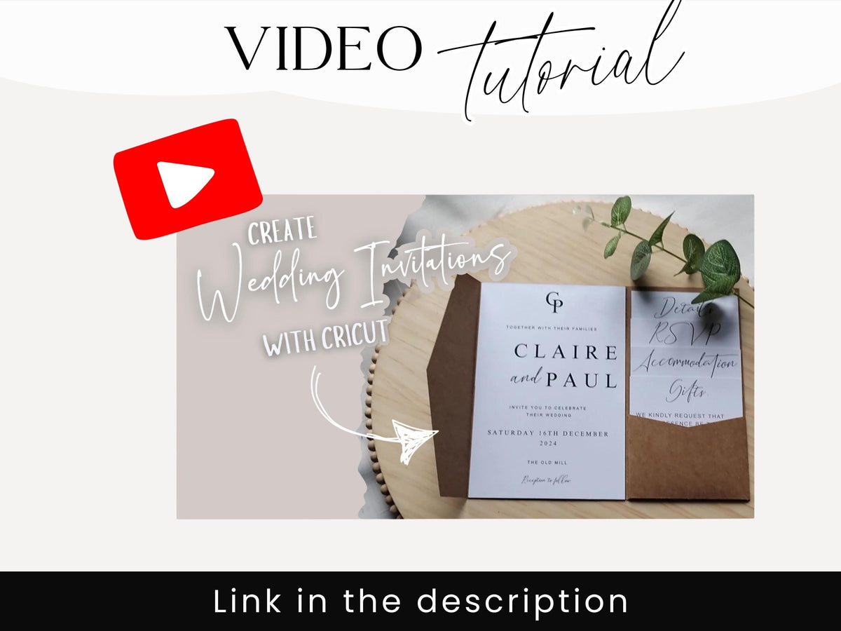 Trifold wedding invitation template Canva editable insert preview