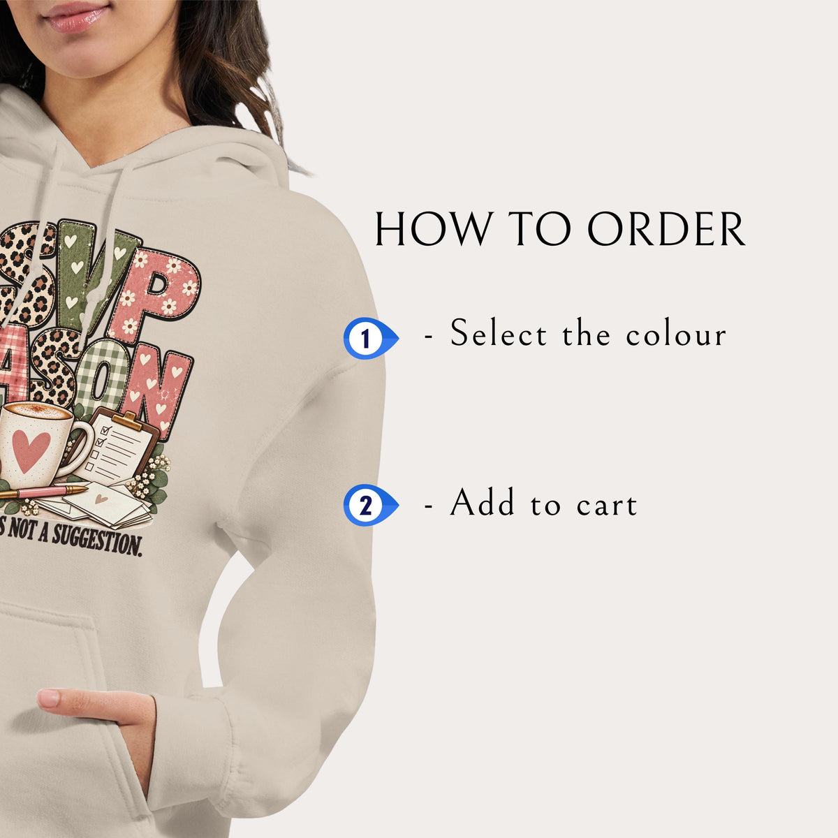 RSVP Season hoodie, bridal shower gift colourway options
