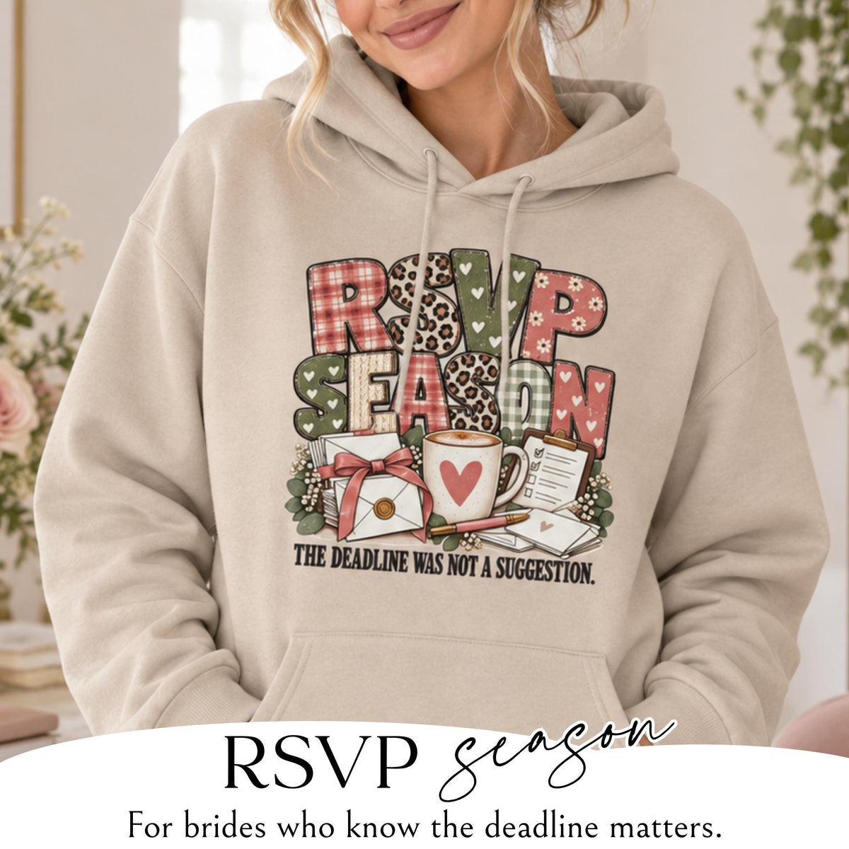 RSVP Season wedding planning hoodie, bride to be sweatshirt