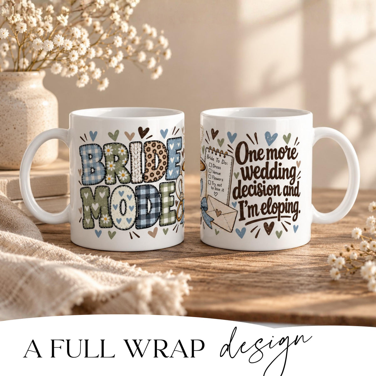 Bride Mode Mug colourway options