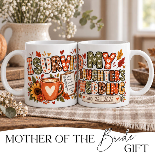 Mother of the Bride Gift Mug - seasonal wedding keepsake