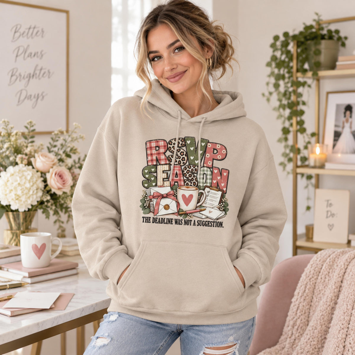 Future Mrs hoodie styled as a bridal shower and engagement gift
