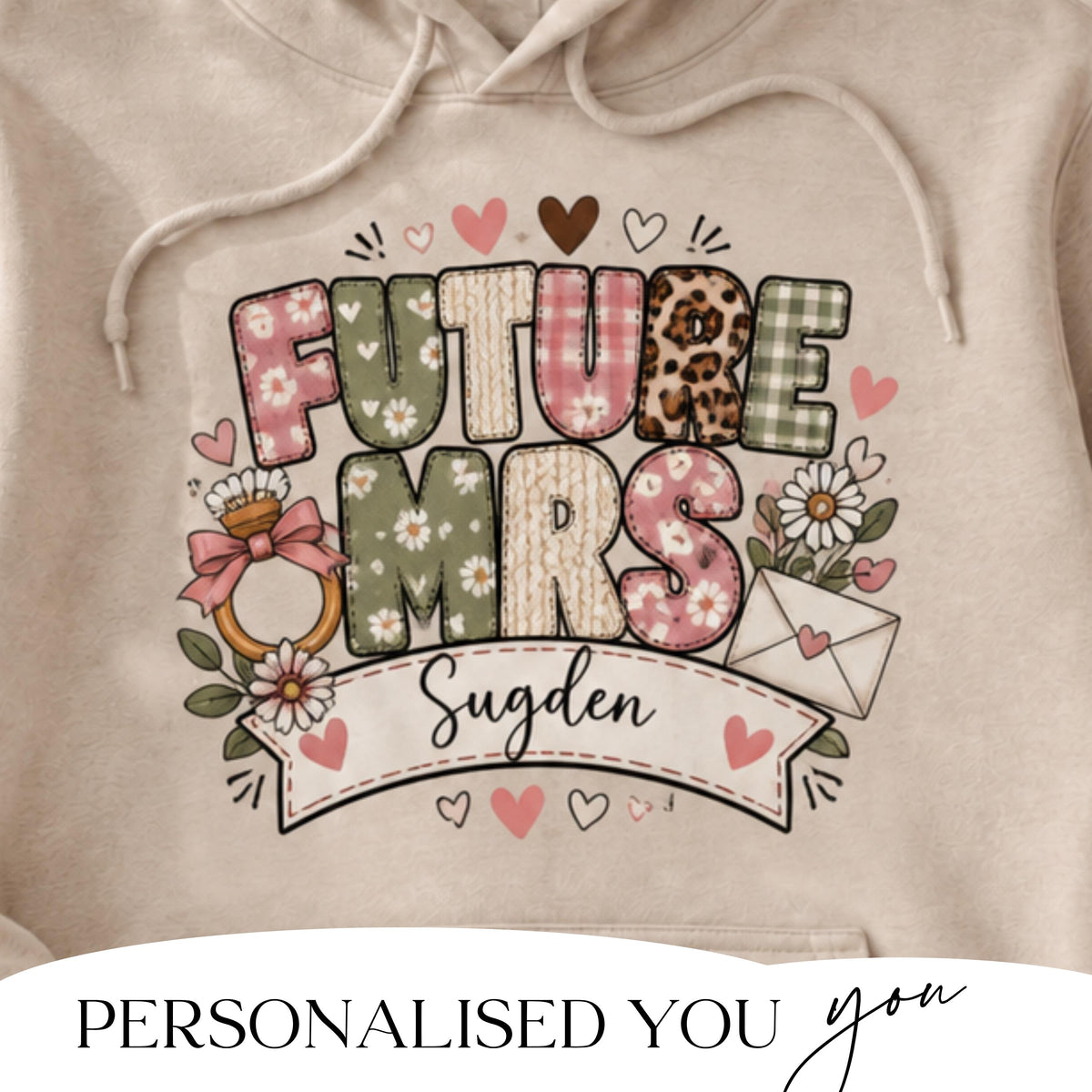 Future Mrs Hoodie styled as bridal shower gift