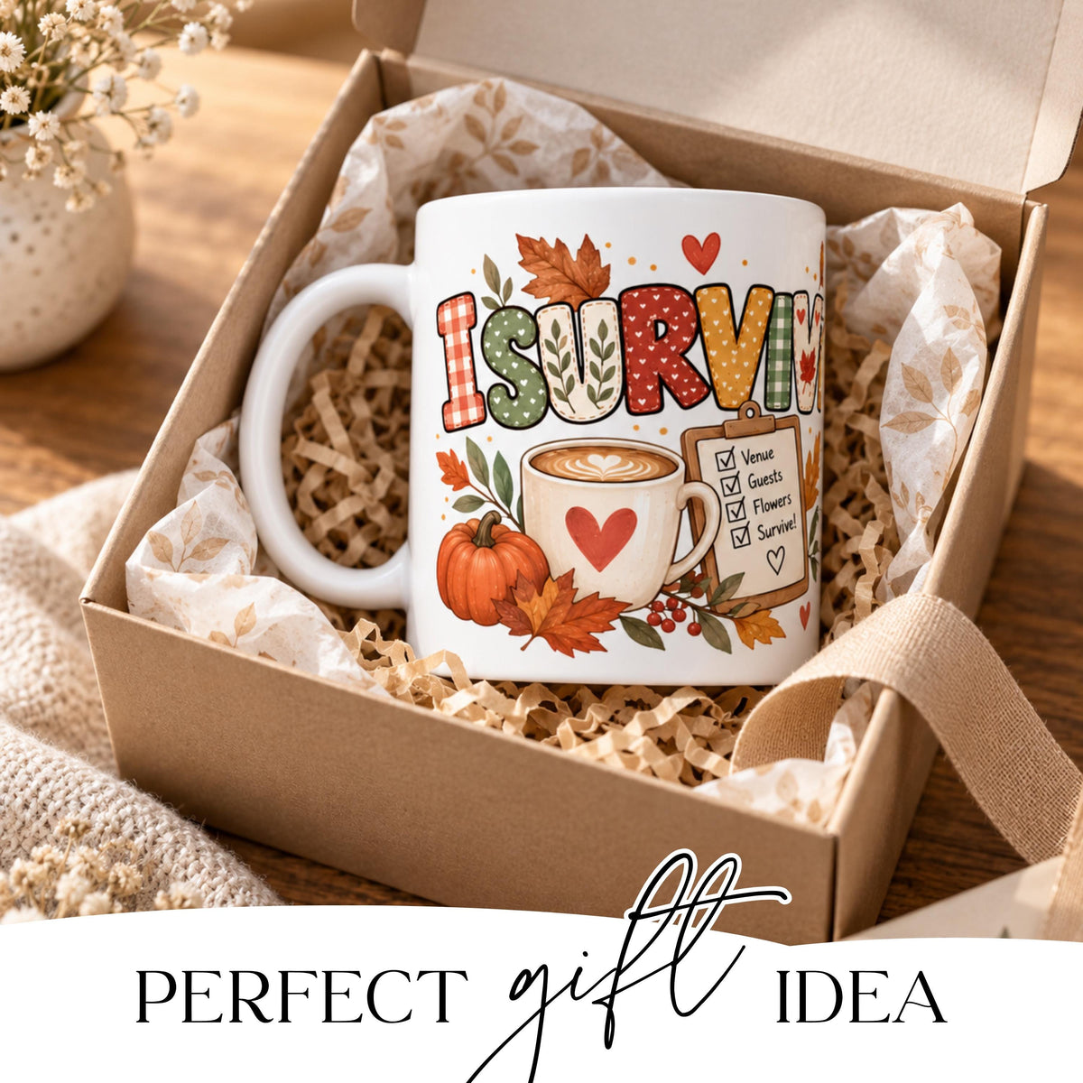 I Survived My Son's Wedding Mug autumn design
