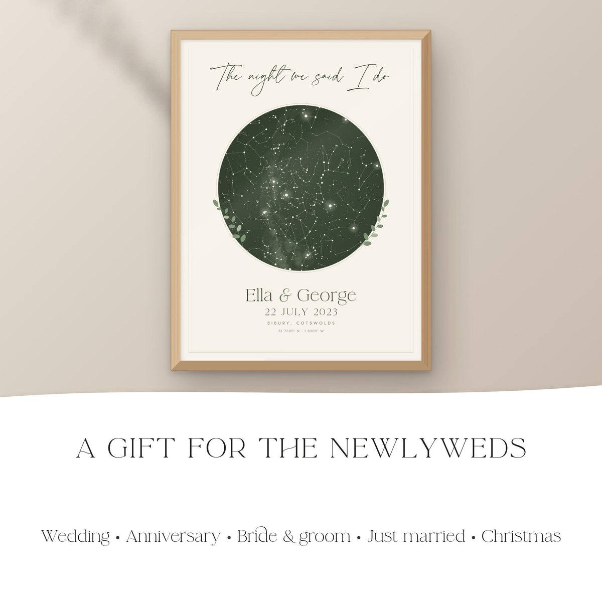 A gift for the newlyweds: wedding, anniversary, bride and groom
