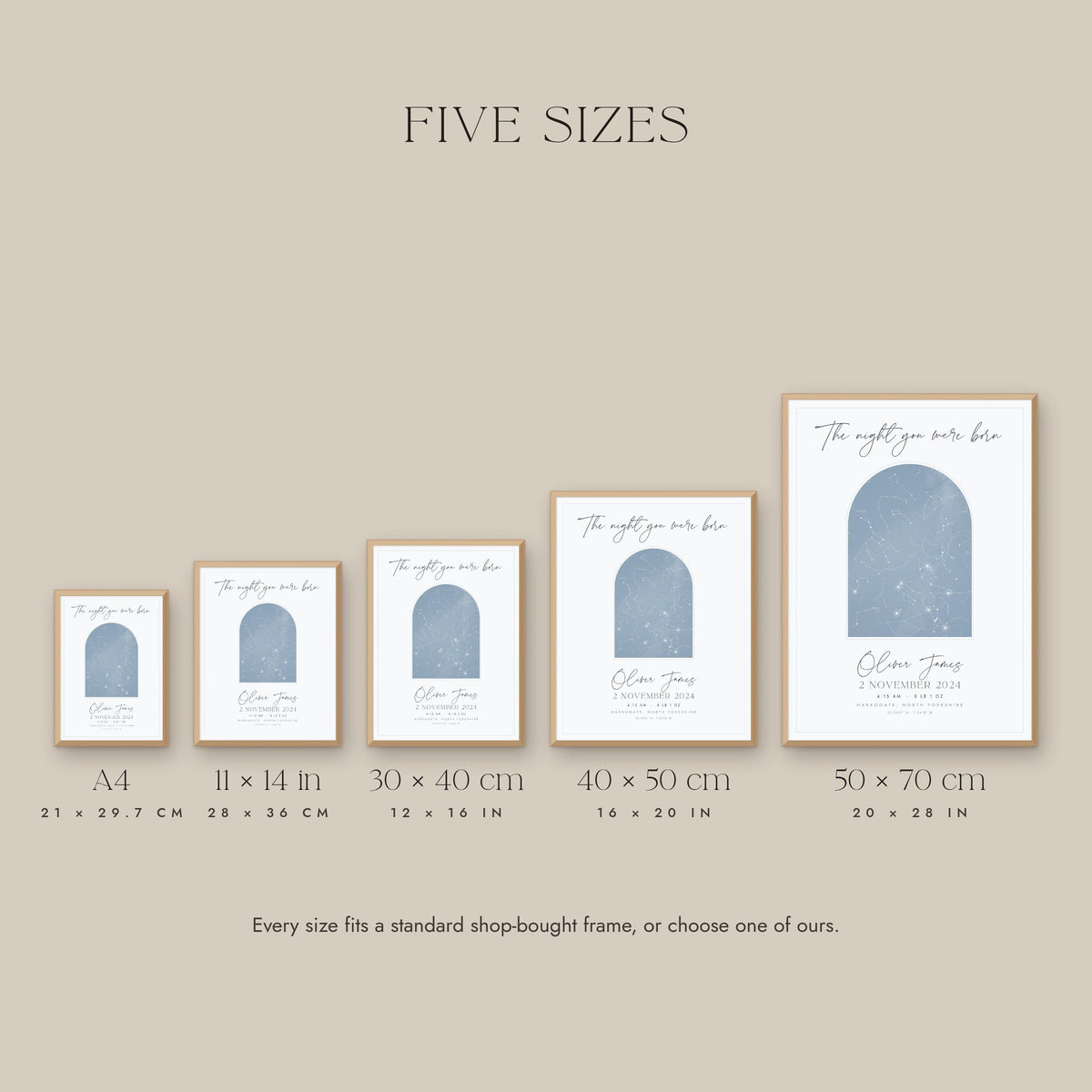 Print sizes from A4 to 50 x 70 cm